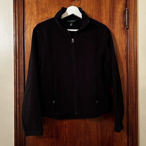 L.L. Bean Fleece Jacket Women's Black Full Zip Casual Classic Outdoor Size Small - Picture 1 of 7
